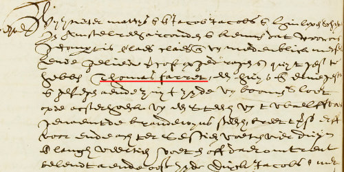 Notarial deed from 1617 Notarial deed from 1617 (Thomas Farret)